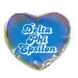 Sorority Shop Delta Phi Epsilon Heart Shaped Makeup Bag
