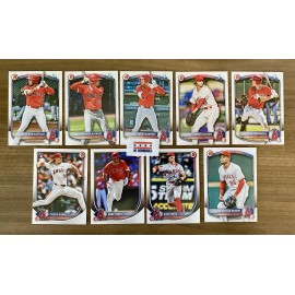 2025 Topps Bowman Paper Complete Team Set Base, Prospects And RC'S - Angels
