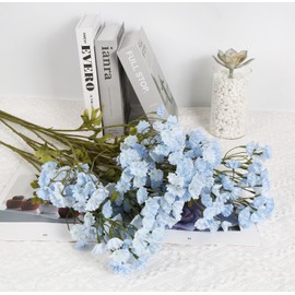 Fqueelvys 6PCS Light Purple Babys Breath Artificial Flowers Light Purple Gypsophila Fake Flowers Floral Arrangemen for Centerpiece DIY Wedding Bouquets Party Home Decor(Light Purple)