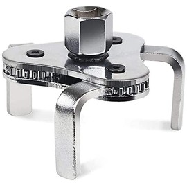 Universal Adjustable Oil Filter Wrench With 3 Steel jaws Oil Filter Removal Tool 1/2" or 3/8" Square Drive Tool Set