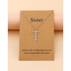 Lcherry Cross Necklace Sister Cross Pendant Necklace Religious Jewelry for