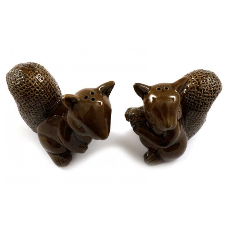 Woodland Squirrel Ceramic Cruet Set - Salt & Pepper Shakers