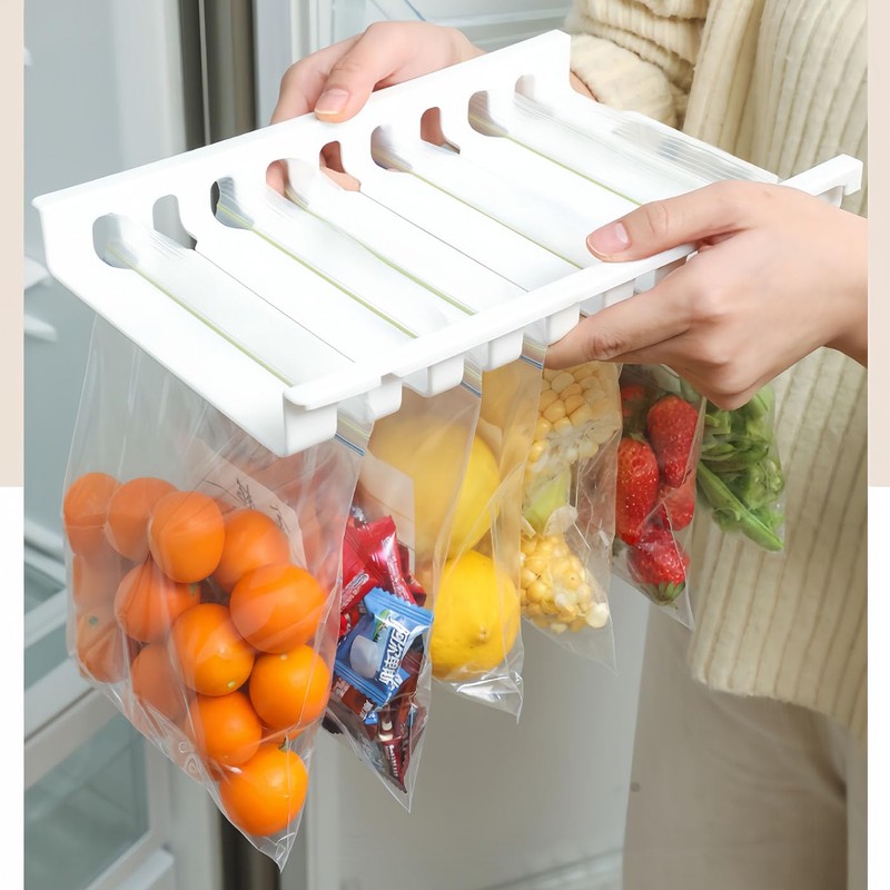 HOMTERN Refrigerator Organiser, Kitchen Drawer Organiser, Fridge Hanging Drawer Storage,