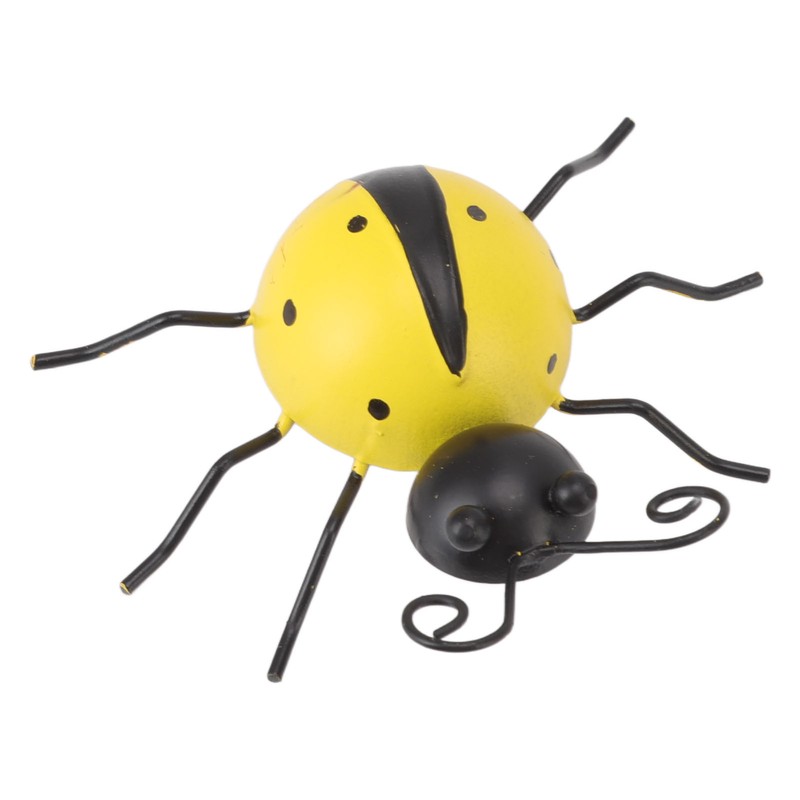 4Pcs Ladybug Wall Decor Lady Bug Ornament Wrought Iron Insect