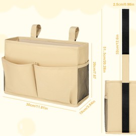 Druuzyl Bed Organiser for Hanging Hanging Bag Organiser Bed Side Caddy Bed Bag for Hanging Bedside Hanging Storage Bed Pockets for Office Kitchen Dorm Hospital Bedroom Bed