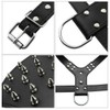 Serijoars Leather Spiked Dog Harness and Collar Set - Suitable