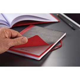 Oxford Black n' Red A4 Soft Cover Casebound Notebook Ruled 144 Page Black