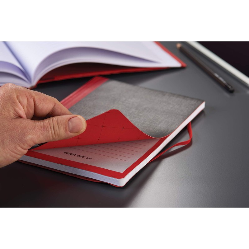 Oxford Black n' Red A4 Soft Cover Casebound Notebook Ruled