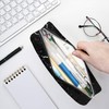 Black Marble Pencil Case,PU Pencil Pouch, Portable Pencil Bag, Multipurpose