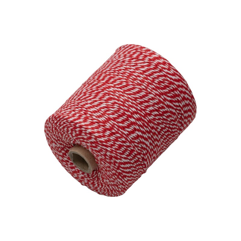 JAM PAPER Twine - Red & White Baker's Twine -