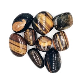 FlyingBean Bulk Tiger Eyes Crystals, Natural Raw Stones, Tumble Stone, for Decoration, Education, Energy Balancing, as Gifts, Rock Specimens, Desk Ornament