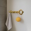 JUVOSY Unlacquered Brass Wall Hooks – Vintage Key Design –