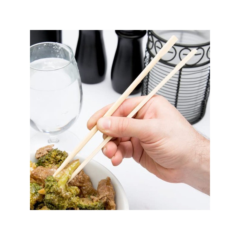 Oasis Supply, 9" Japanese Style Mikami Bamboo Chopsticks, Sleeved and