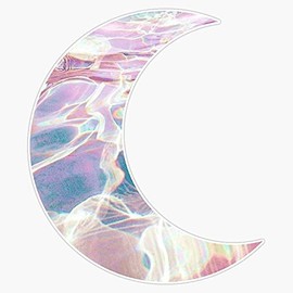 Generic Magnet Pastel Ocean Crescent Moon Bumper Sticker Car Flexible Reuseable Magnetic Vinyl 5 (LAB-CTMAGNETS-1751)