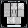 FREEBLOSS Pack of 8 Sashiko Stencils Sashiko PET Template Embroidery