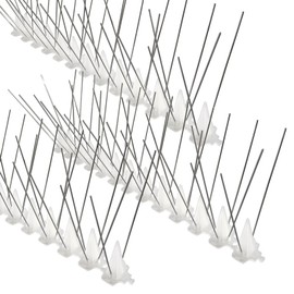DY.2ten Bird Spikes, Stainless Steel Bird Spikes, 13in Metal Bird Spike, 10-Pack (10.8ft Total) Bird Deterrent Spikes for Outside to Keep Birds Squirrel Cat Away, Fence Spikes Easy to Install