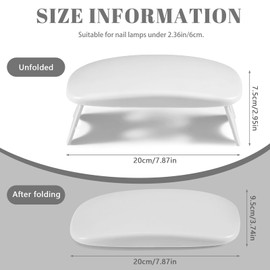 Huakaile Tech Grey Armlehne für Nägel, faltbar, Maniküre-Handauflage, Ständer, professionelles Nagelkunst-Handkissen für Kunden, Tisch, Schreibtisch, Station, Salon-Zubehör, Zubehör