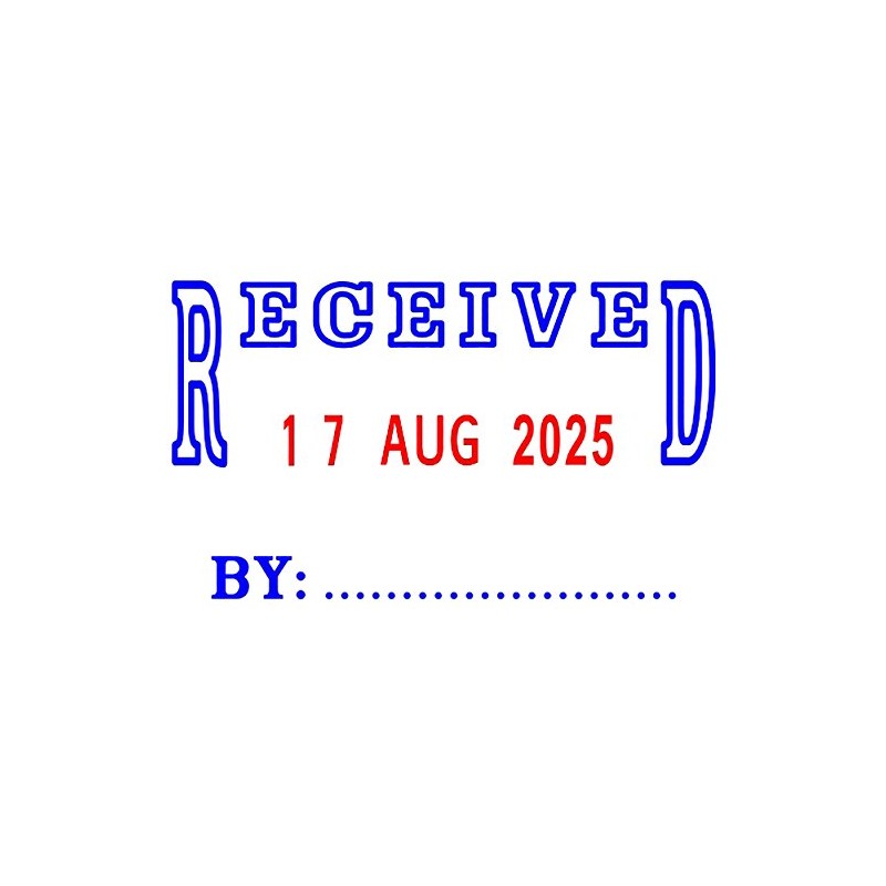 Deskmate Self-Inking Stamp Received & Date Black/Red