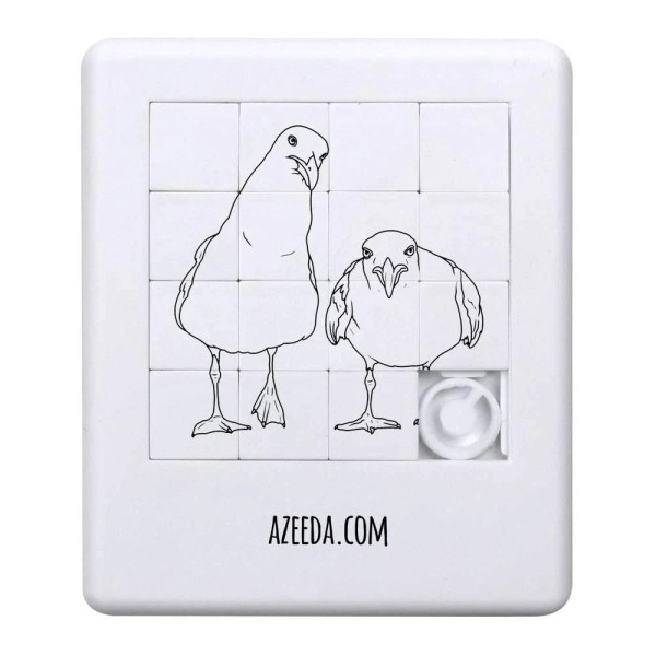 Azeeda 'Grumpy Seagulls' Sliding Puzzle (PZ00036278)
