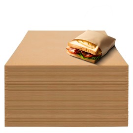 MineSign 100 Count Wax Paper Sheet for Food 12×12"Sandwich Wrapping Paper Parchment Paper Sheets Basket Liners Microwave Oven, Frying Pan, Oil-proof Air Fryers