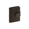 Wallet with outside lock LEAS, Genuine Leather, black - ''LEAS