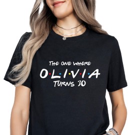 Custom Birthday Shirt for Women 30th Birthday Shirt The One Where “Name” Turn “Age” 21st 40th 50th Birthday Shirt Friends Gifts for Her