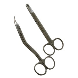 2 Piece Count - Small Animal Nail Cutters Scissors Style Claw Trimmer for Dogs, Cats, Birds, and Other Small Animals - Stainless Steel (5.5 in + 6 in)