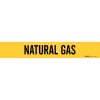 Brady Self-Sticking Vinyl Pipe Marker Natural Gas Black On Yellow