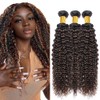 P1B30 Bundles Highlight Curly Wave Human Hair Bundles Ombre Brown