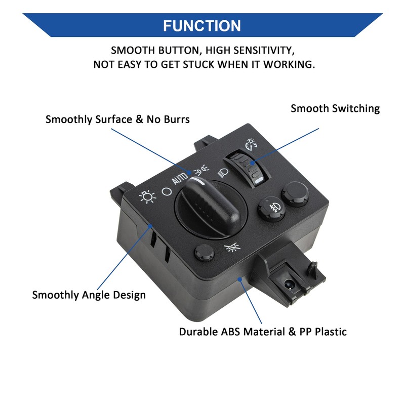Obaee Headlight Fog Lamp Switch Compatible with 2004 2005 2006