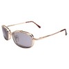 Old School Rectangle Flip Tinted Lens Gold Frame 2.00 Reading