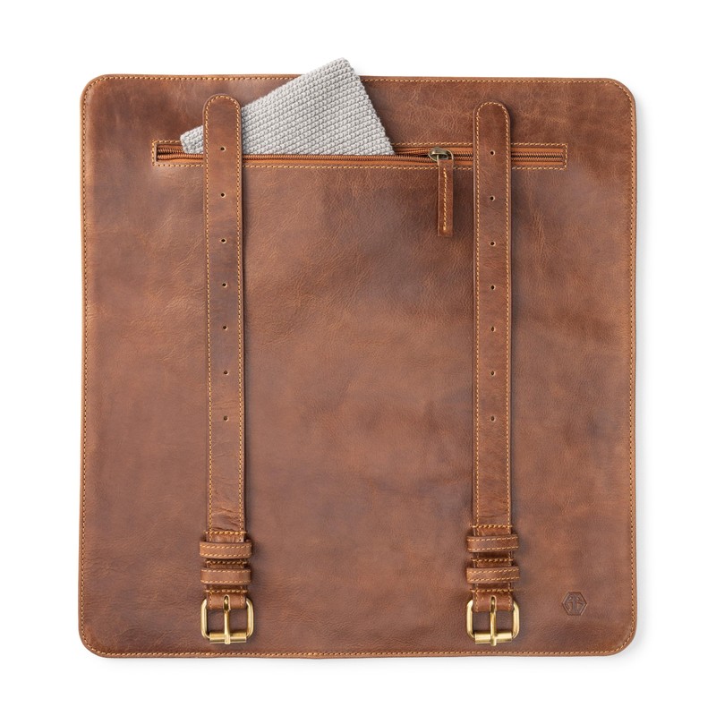 Angus Stoke knife roll bag, genuine buffalo leather - chef's