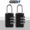 2 Pack Combination Padlock 3 Digits Keyless Coded Locks Resettable
