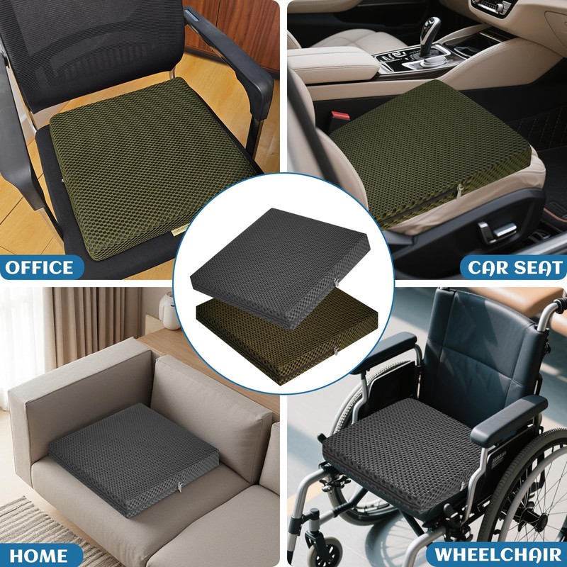 6D Ventilated TPEE Seat Cushion - Elastic Support Pad for