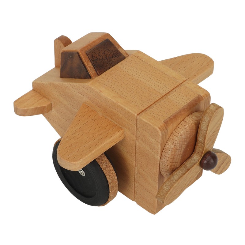 Fighter Music Box Aircraft Wood Craft Musical Box Birthday Christmas