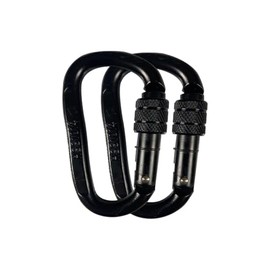 Hunter Safety Systems Recon Steel Carabiners - High-Strength, Easy-Locking, and Versatile Clips (2-Pack)