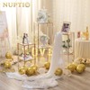 NUPTIO Gold Flower Stand for Centerpieces: 3 Pcs 23.6", 31.5"