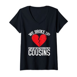 Womens Funny Redneck Breakup Cousins Relationship Trailer Park V-Neck T-Shirt