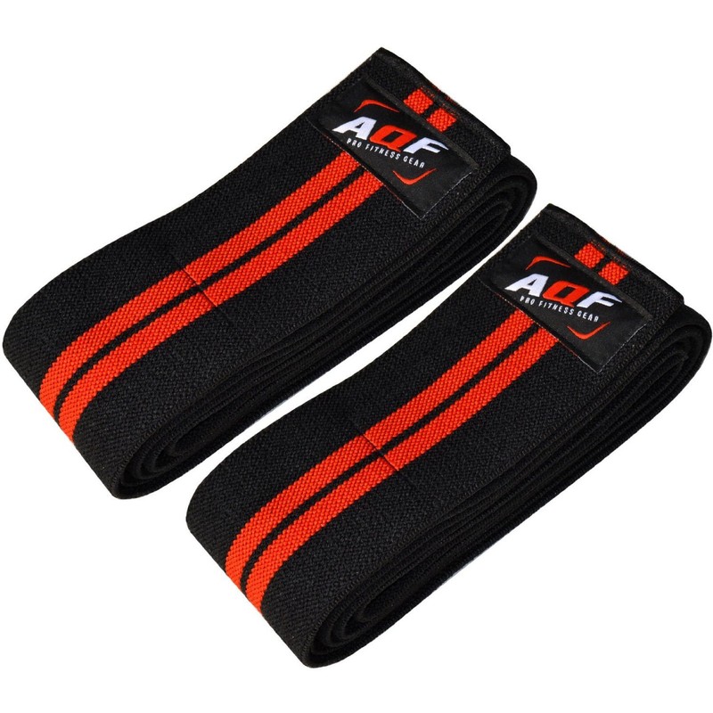 AQF Knee Wraps Weight Lifting Bandage Heavy Duty Elasticated Support