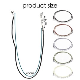 10 PCS Waxed Necklace Cord with Clasp 1.5mm Necklace Cord,Adjustable Braided Necklace Rope for Christmas Necklaces DIY Bracelet Jewellery Making(5 Assorted Colors)