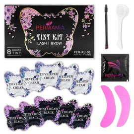 PERMANIA Lash & Brow Tint Kit, Eyebrow Eyelash Dye Black | Natural-Looking Color, Applications Fast and Easy to Use, Last Up to 4 Weeks