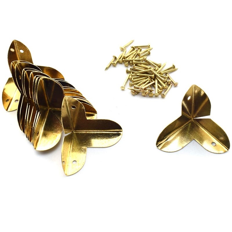 SDTC Tech 12-Pack Mini Jewelry Box Corner Protectors Metal Edge