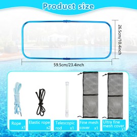 Pool Skimmer Screen Guard, Anti Rust Swimming Pool Skimmer Leaf Guard Net Blocker for Inground Above Ground Vinyl Lined, Pool Skimmer Leaf Catcher with Fine Mesh & Ultra Fine Mesh Easy to Install