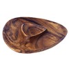 Pacific Merchants Acaciaware Acacia Wood 3-Sided Chip & Dip Tray,