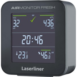 Umarex Laserline AirMonitor Fresh with Precision Sensor, Measurement of Volatile Organic Compounds, Displays Calculated ECO₂ Content, Humidity, Temperature and Time) 082.430A