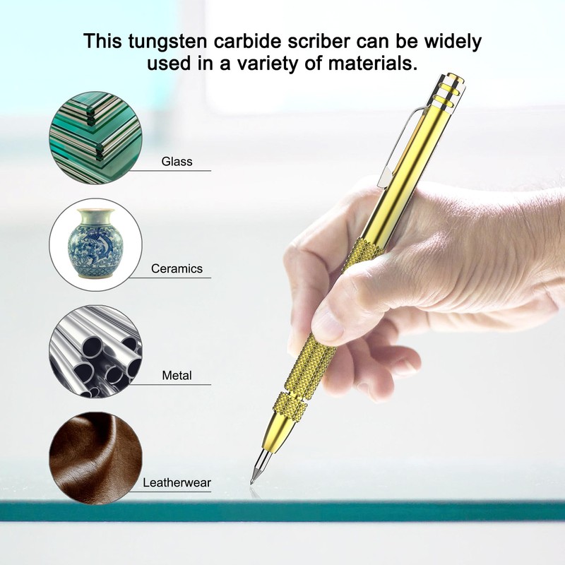 Glieskir 2 Pack Tungsten Carbide Scriber with Magnet,with Extra 12