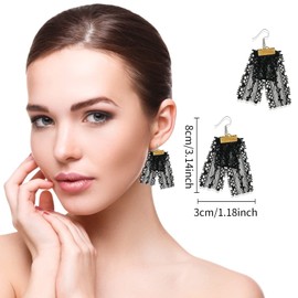 DOMINICK 20Pcs Choker Earrings Set,Velvet Clavicle Chain,Gothic Lace Necklace for Women Girls Party Dress Decorations (Classic Black)