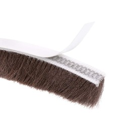 uxcell Brush Weather Stripping,Adhesive Felt Door Seal Strip Pile Weatherstrip Door Sweep Brush for Door Window 394Inch L X 0.6 Inch W(10000mm X 15mm) Brown
