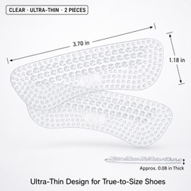 8 Pairs Invisible Heel Protect Essential: Clear High Heel Comfort Pads Inserts, Self Adhesive Grips for Loose Shoes, Silicone Shoes Insoles for Blister Prevention & Pain Relief