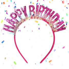 oruola Birthday Headband Girl,Happy Birthday Headband,Colorful Happy Birthdaies Tiara Hair Accessories, Crowns for Women Party,Sweet Tiara Accessories for Kids Toddlers Girls Women